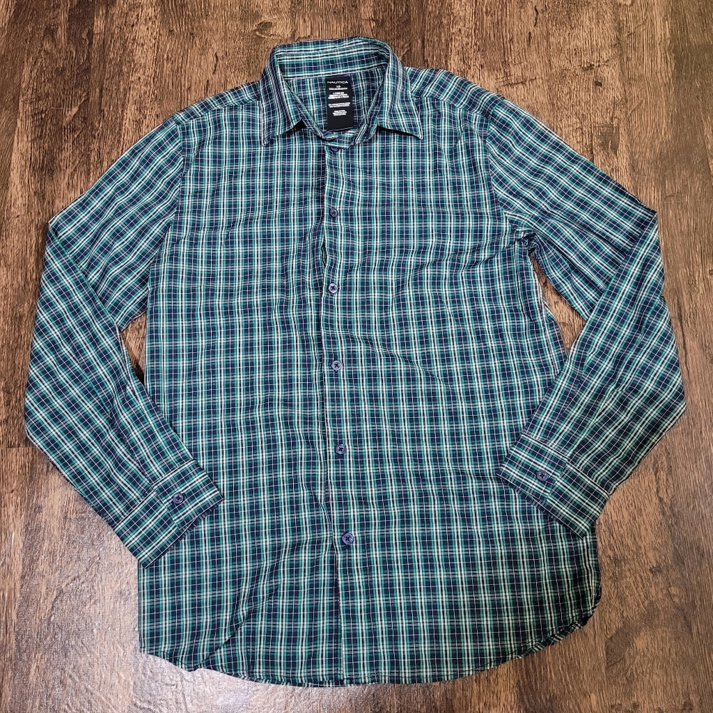 Boy's Nautica Long-Sleeve Dress Shirt